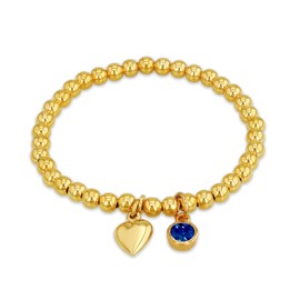 Hurley Burley Gold Plated Birthstone Charm Ball Bracelet
