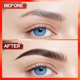 Rogdoo Eyebrow Pen-2-in-1 Dual-Ended Waterproof Eye Brow Pencils for Women with 4-Fork-Tip & Precise Brush-Tip for Natural Hair Like Strokes,Last All-Day,with Eyebrow Spoolie Brush,Brown