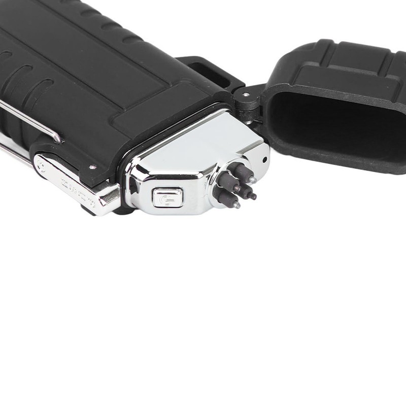Outdoor Double Arc Electric Lighter Portable Waterproof Flashlight Lighter Charging