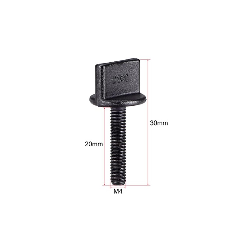 sourcing map M4 x 20 mm Thumb Screw Bolts Nylon