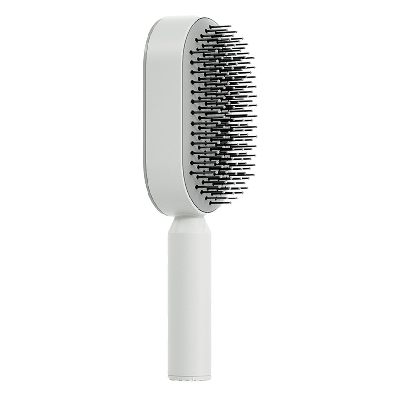 Cushion Hair Brush Self Cleaning Scalp Massage Rounded Comb Teeth