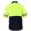 First Class Two Tone Polyester Polo Shirt with Reflective Stripes