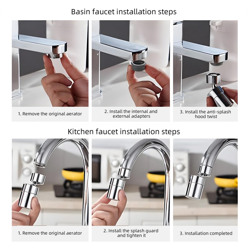 Tap Sprayer Attachment for Kitchen Sink Tap end Nozzle Extension