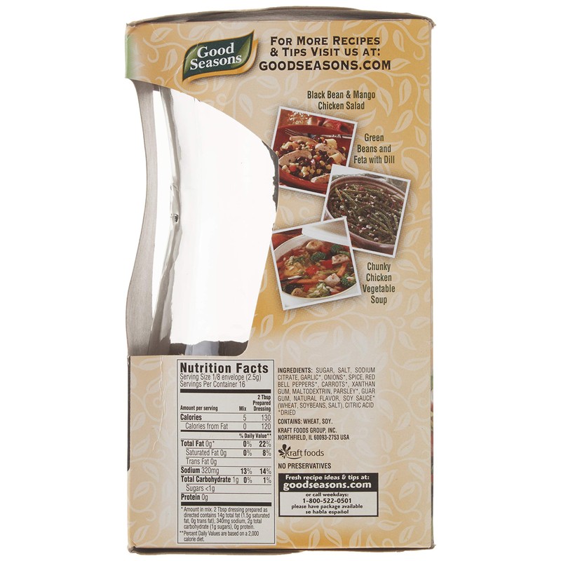 Good Seasons Italian Dressing Mix, 2 Packages with Cruet, 1.4