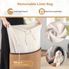 Giantex Corner Laundry Hamper with Lid, 58 L Bamboo Laundry