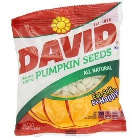 David Seeds, Pumpkin Seeds, 5-Ounce Bags (Pack of 16)