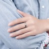 083 Base Men's Ring, Tungsten, Matte Line, Side Cut, Width: