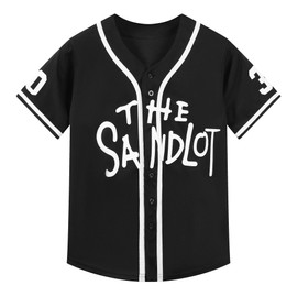 Youth Baseball Jersey #30 Stitched The Sandlot Benny The Jet Rodriguez Movie Kids Baseball Jersey Gift for Kids Black(X-Large)