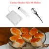 Caviar Maker Acrylic, 98-Hole Caviar Builder with Tube & Spoon,