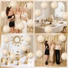 Cream Round Foil Balloons 9 pcs,Apricot Beige Giant 4D Round