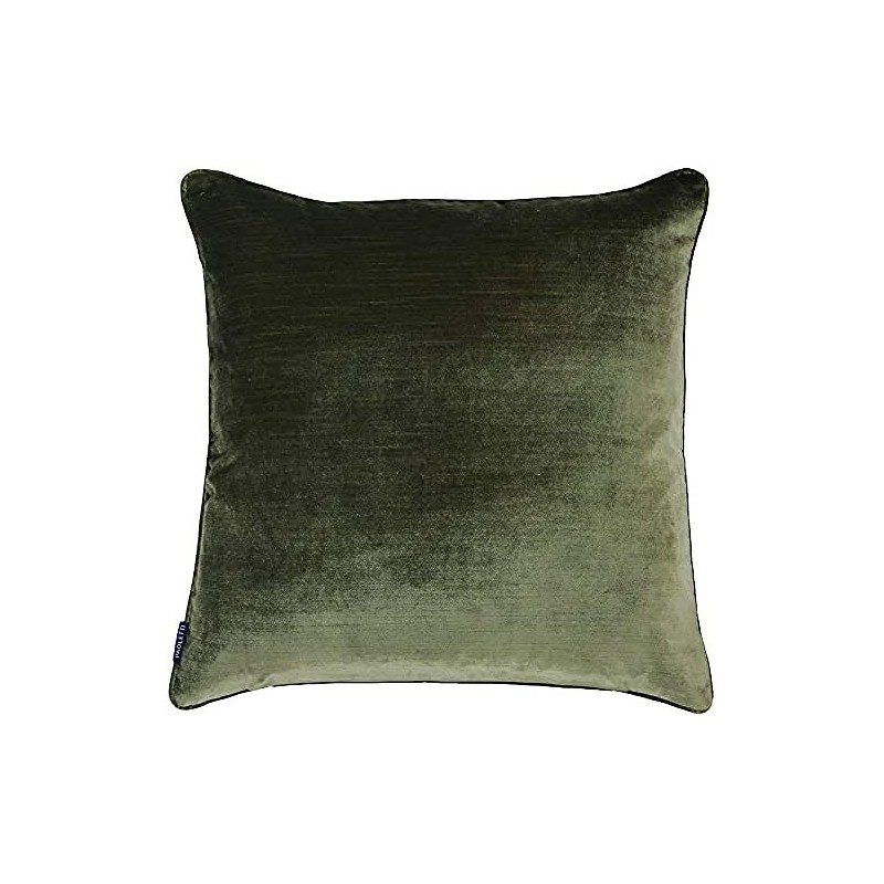 Riva Paoletti Luxe Velvet Cushion Cover - Olive Green -