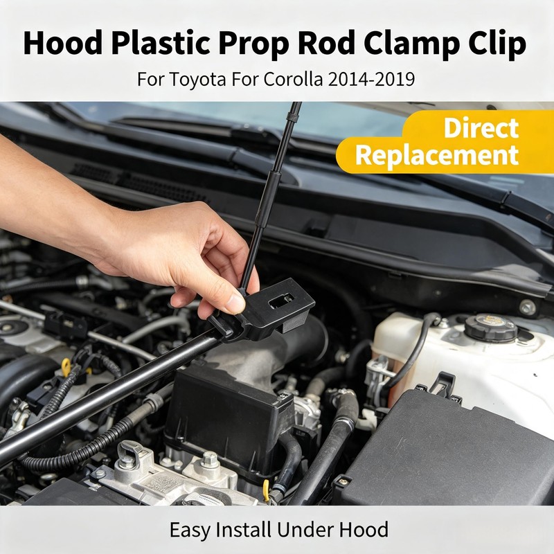 Hood Plastic Prop Rod Clamp Clip For Toyota Corolla 2014-2019