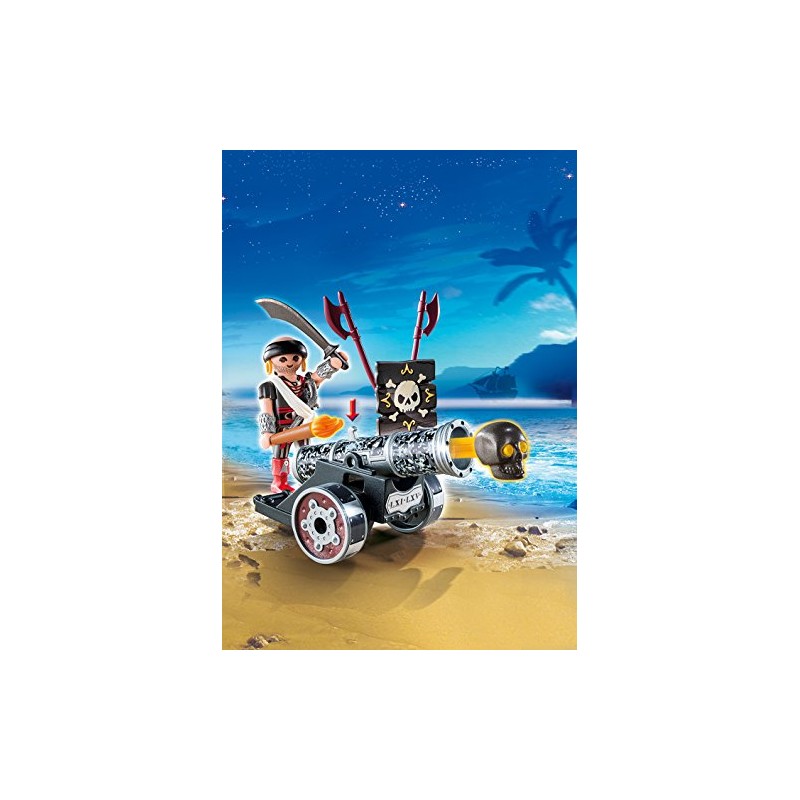 PLAYMOBIL 6165 Schwarze AppKanone mit Seeräuber