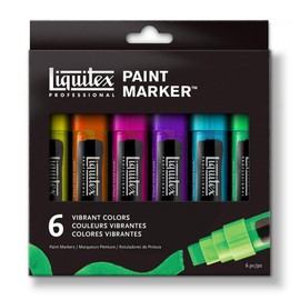 Liquitex 4690001 Acrylic Paint Marker 6-Color Wide Set