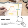100pcs Peach Binder Clips Cute Cartoon Strong Clamping Force Sturdy