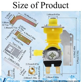 Ice Machine Water Inlet Valve, 220/240V 50/60Hz 6W Ice Maker Plastic Inlet Valve 000008484 Compatible with Manitowoc I IB ID IR IY K QR QY S SD SR SY Series