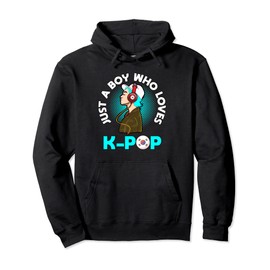 Mens Just A Boy Who Loves K-Pop Outfit K-Pop Gift KPop Pullover Hoodie