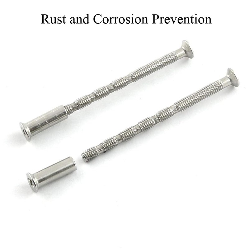 M4 Door Handle Screws and Sleeve Kit Nickel Plated Fixing