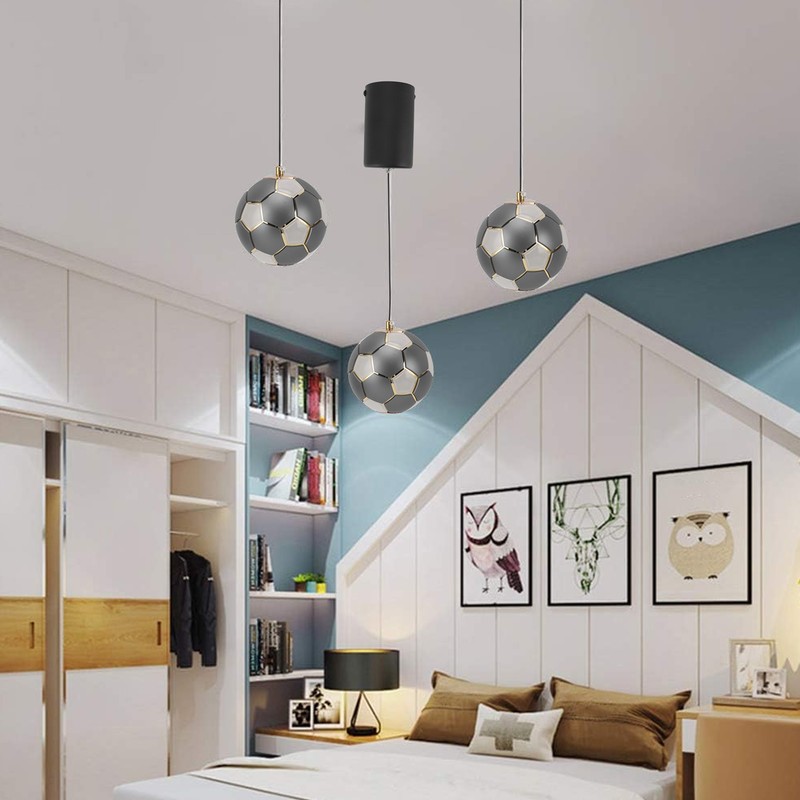 Soccer Pendant Light LED Creative Energy Saving Warm Light Hardwired