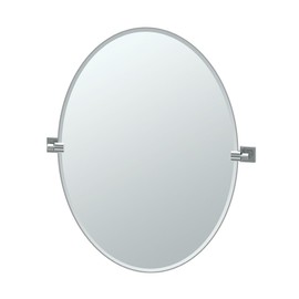 Gatco 4059LG Elevate Frameless Oval Mirror, Chrome, 32"H