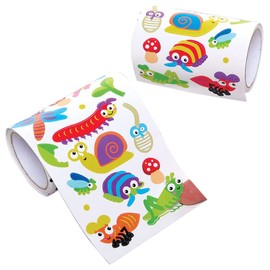 Baker Ross FC702 Beetle Sticker Rolls - 2 Rolls, 300 Stickers per Roll, Bulk Pack Stickers for Children