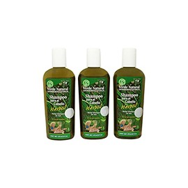 VERDE NATURAL - Shampoo Herbal Anti Caída - 3 botellas de Shampoo - Elaborado de forma artesanal