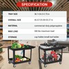 Plastic Service Cart 2 Shelf-550LBS Utility Service Carts with Wheels,