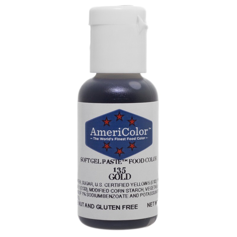 AmeriColor Soft Gel Paste - Gold Food Coloring, .75 Ounce