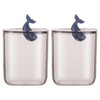 Animal-shaped cotton swab, toothpick, cotton pad, case, 2 dolphins / 동물 모양 면봉 이쑤시개 화장솜 케이스 돌고래 2개