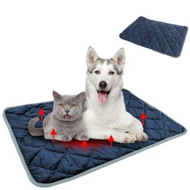 Norhogo Pet Warming Mat, Dogs, Cats, Pets Heat Mat, Dog Mat, Winter Dog Blanket, Self-Heating Blanket for Cats, Puppies, Travel, Camping, 40 x 50 cm (Navy Blue)