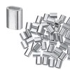 M METERXITY 100-Pack Aluminum Crimping Loop Sleeves, 2.5mm 3/32" Single