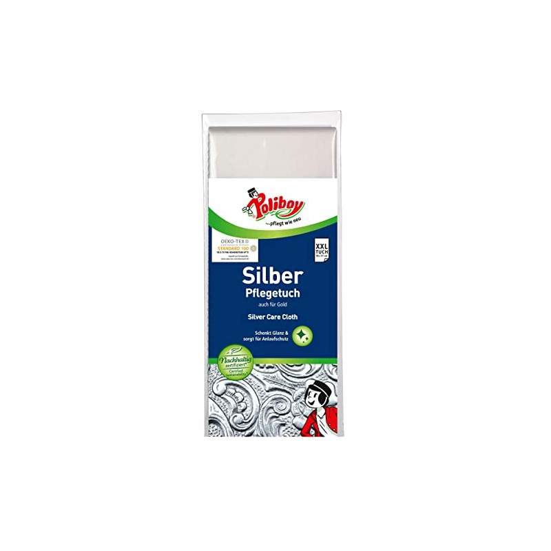 Poliboy various cleaning and care products for silver products, including