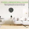 Pvczool 12 Inch Round Luminous Wall Clock Glow in the