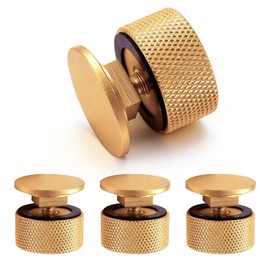 4 Pack Aluminum Alloy Welding Helmet Fasteners with Non-Slip Silicone Washers - Durable Pipeliner Accessories (Gold)
