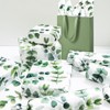 SINGOMON 50 Sheets Green Leaves Gift Wrap Paper Green Tissue