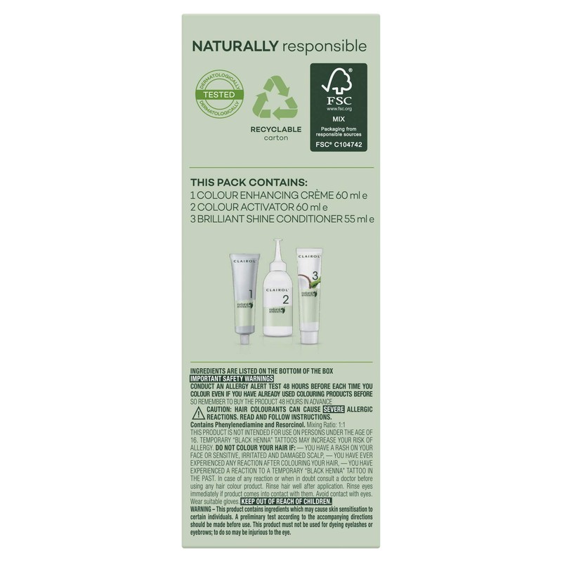 Clairol Natural Instincts Semi-Permanant Hair Colour, 4 Dark Brown, Ammonia