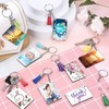ANBOWEI 120pcs Sublimation Blanks Keyring Set with Heat Transfer MDF