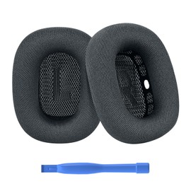 Ear Pads Replacement for AirPods Max Headphone by MMOBIEL - Mesh Fabric Ear Pad Cushions - Noise Isolation Earpads Replacement – Midnight
