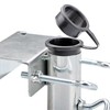 com-four® Parasol Holder Made of Galvanised Steel, Adjustable Umbrella Attachment