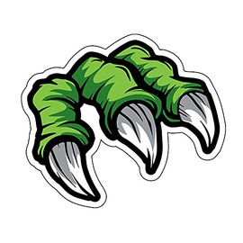 WickedGoodz Dino Claw Decal - Dinosaur Bumper Sticker - for Laptops Tumblers Windows Cars Trucks Walls
