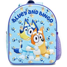 Bluey & Bingo Backpack Blue Children's Nursery School bag Travel Toys Kids Rucksack for Boys Girls