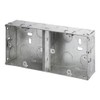 Lyvia Electrical 8853 35mm Dual Metal Back Box, 2 Gang