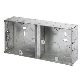 Lyvia Electrical 8853 35mm Dual Metal Back Box, 2 Gang