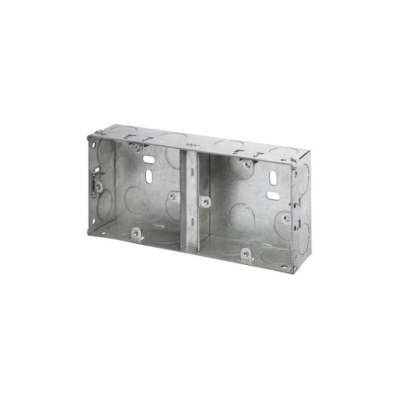 Lyvia Electrical 8853 35mm Dual Metal Back Box, 2 Gang