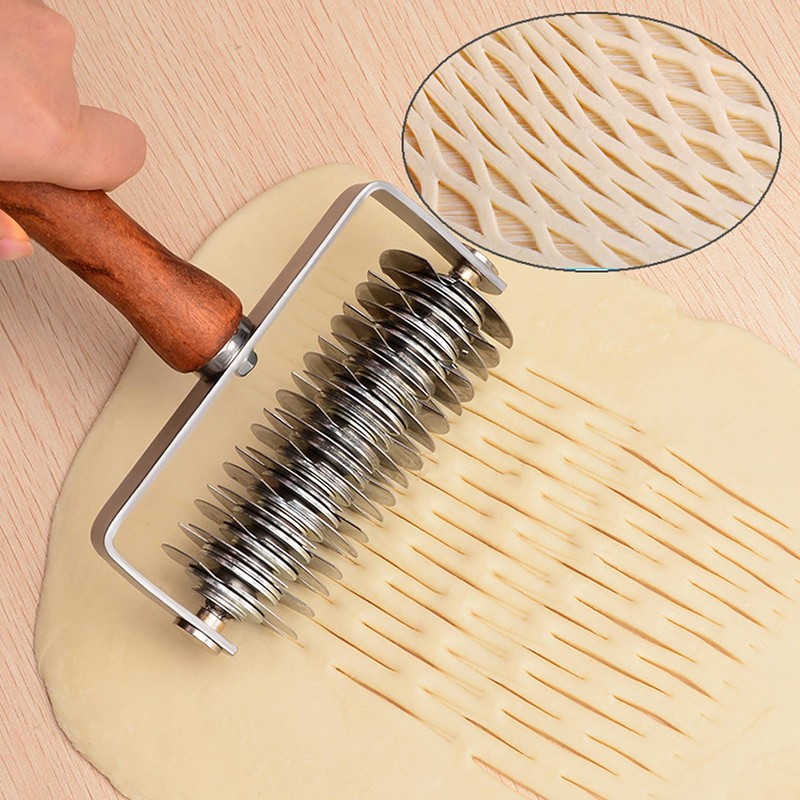 Stainless Steel Lattice Cutter and Roller - Baking Tool for