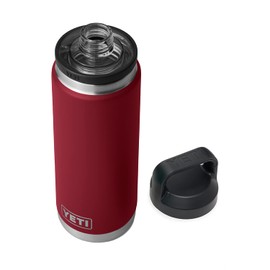 YETI Rambler 26 oz Bottle, Vacuum Insulated, Stainless Steel with Chug Cap, Harvest Red