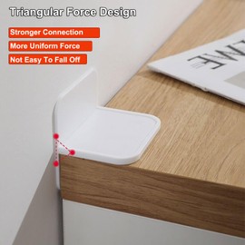 12 Packs Furniture Anchors for Baby Proofing, No Drill Adhesive Anti Tip Wall Anchor for Dresser Bookshelf Mirror Cabinet TV Stand Pantry Shelves Securing