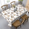 Worltoldb Dog paw Print Tablecloths Polyester Table Cloth for Kitchen