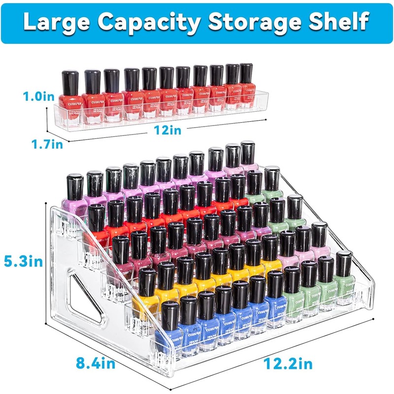 Pero Pero Nail Polish Organizer Acrylic Display Rack for Nail