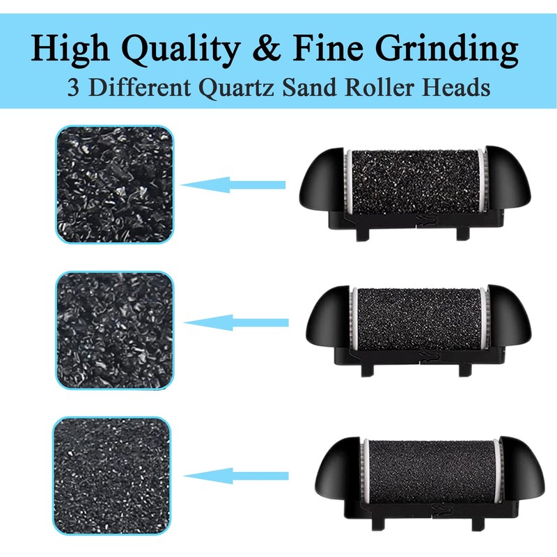 CIVYPRO Extra Coarse 3 Refill Rollers for Electric Feet Callus